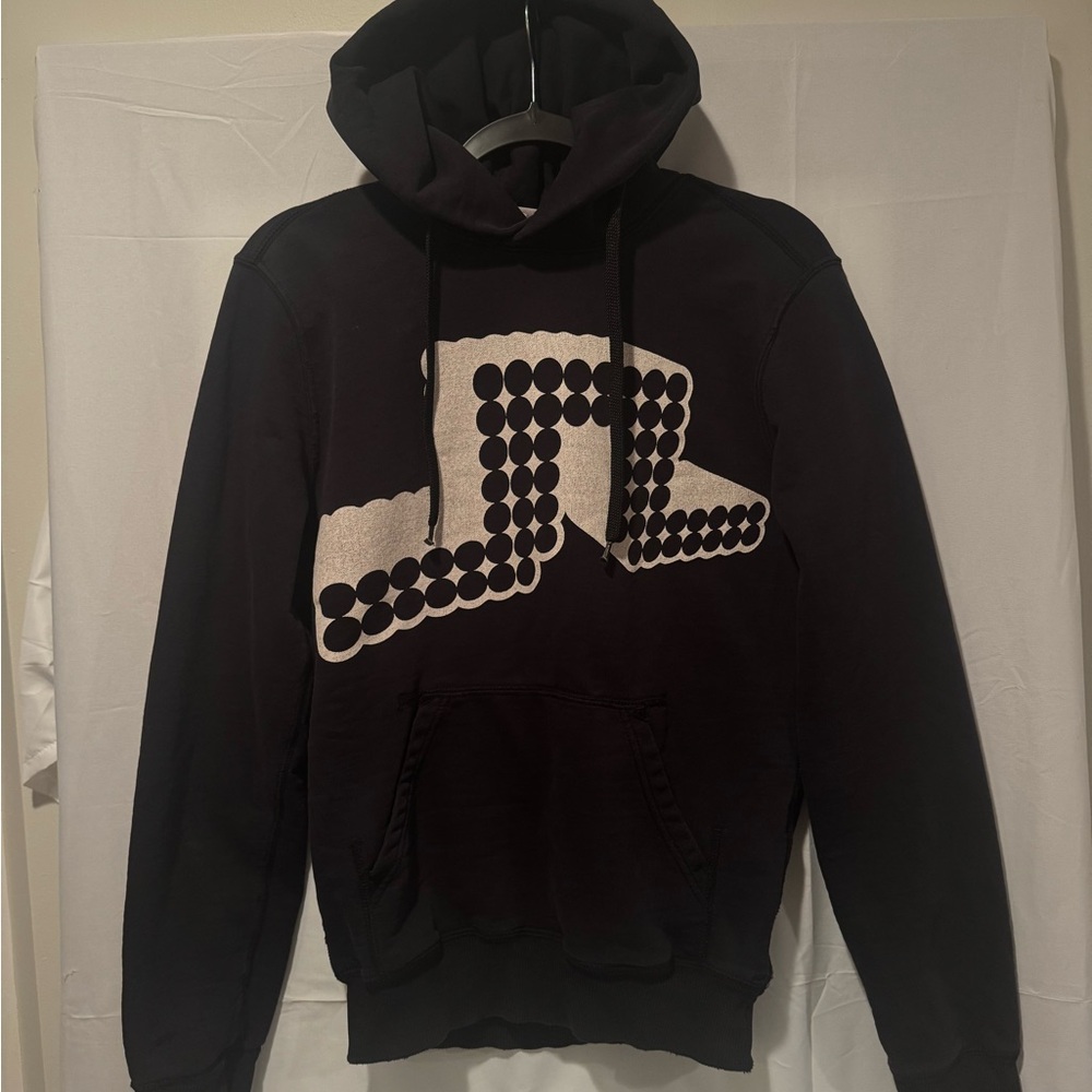 J.Lindeberg Vintage Black Hoodie Striking Graphic Design